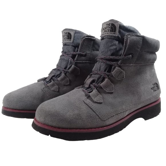 The North Face Women's Ballard Roll Down Grey Suede Boots HydroSeal Heat Size 10 - Picture 5 of 14